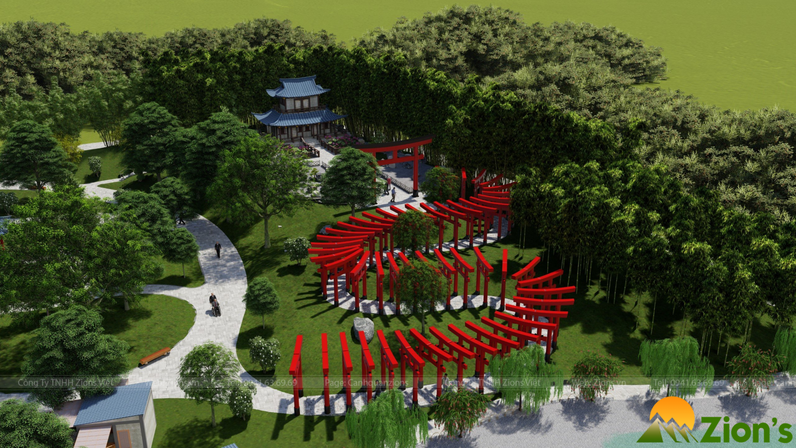 Khu vực torii - Quy hoạch thiết kế công viên